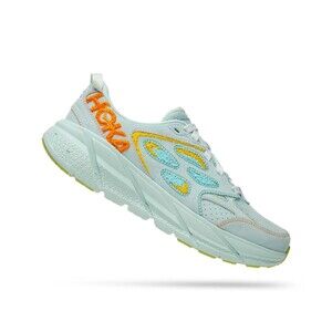 Hoka One One Blue Glass U Clifton L Embroidery Sneaker Shoe Mens 12 Womens 13